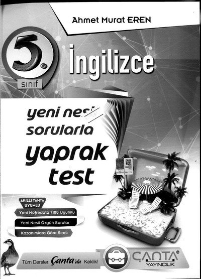 İNGİLİZCE YAPRAK TEST ANKA Fotokopi