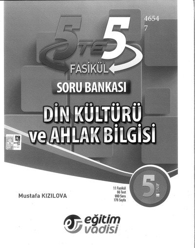 DİN KÜLTÜRÜ VE AHLAK BİLGİSİ SORU BANKASI ANKA Fotokopi