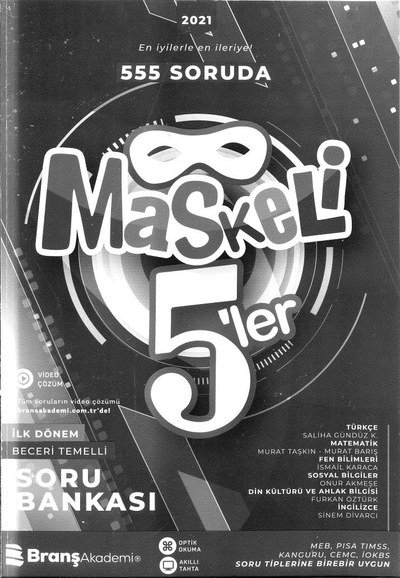 555 SORUDA MASKELİ 5'LER ANKA Fotokopi