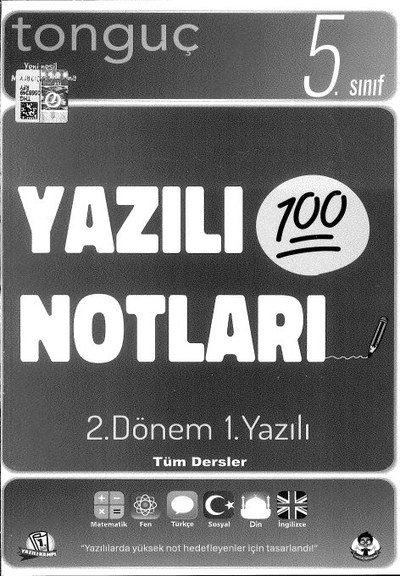 YAZILI NOTLARI 100 2. DÖNEM 1. YAZILI TÜM DERSLER ANKA Fotokopi