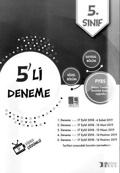 5'Lİ DENEME VİDEO ÇÖZÜMLÜ