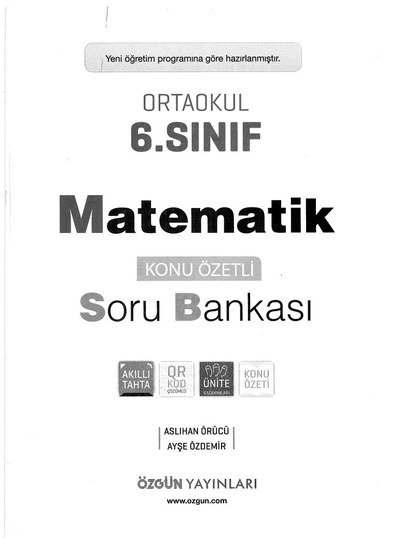 MATEMATİK KONU ÖZETLİ SORU BANKASI ANKA Fotokopi