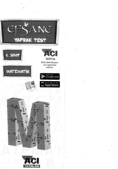 EFSANE YAPRAK TEST MATEMATİK ANKA Fotokopi