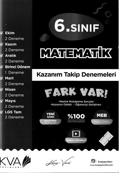 MATEMATİK KAZANIM TAKİP DENEMELERİ