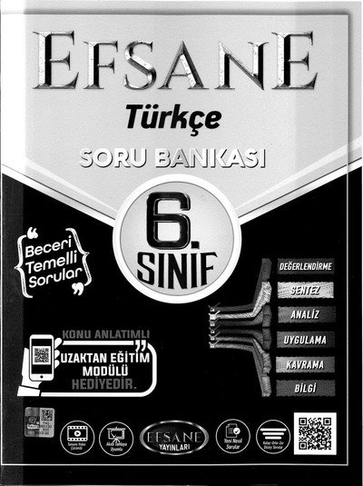 EFSANE TÜRKÇE SORU BANKASI ANKA Fotokopi