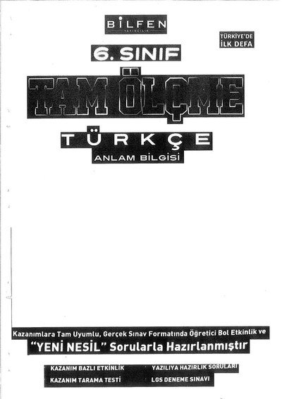 TAM ÖLÇME TÜRKÇE ANLAM BİLGİSİ ANKA Fotokopi