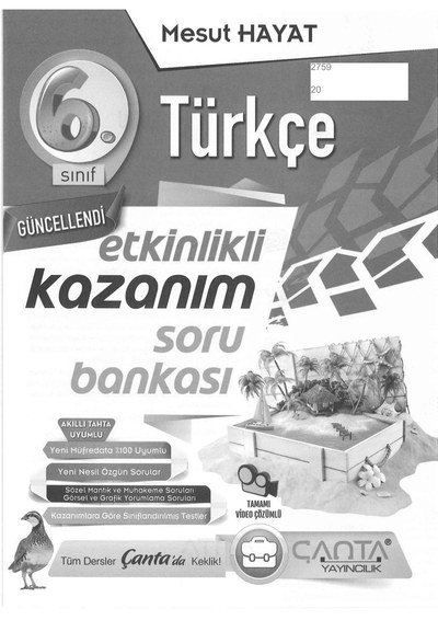 TÜRKÇE ETKİNLİKLİ KAZANIM SORU BANKASI