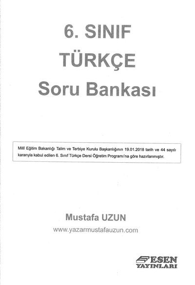 TÜRKÇE SORU BANKASI ANKA Fotokopi