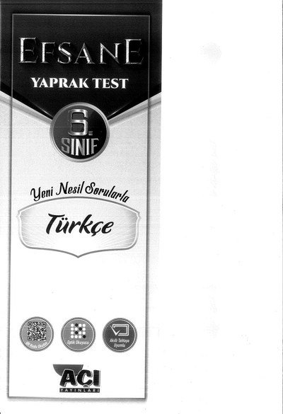 EFSANE TEST TÜRKÇE ANKA Fotokopi