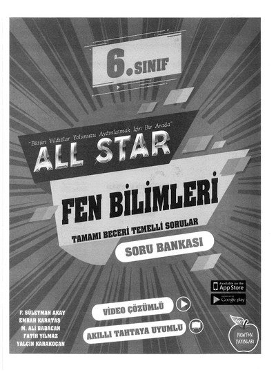 ALL STAR FEN BİLİMLERİ SORU BANKASI ANKA Fotokopi