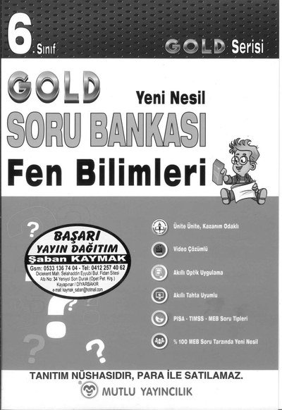 GOLD SORU BANKASI FEN BİLİMLERİ ANKA Fotokopi