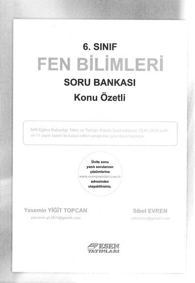 FEN BİLİMLERİ SORU BANKASI KONU ÖZETLİ ANKA Fotokopi