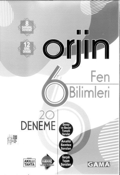 ORJİN FEN BİLİMLERLİ 20 DENEME ANKA Fotokopi