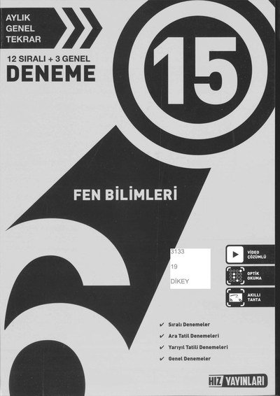 FEN BİLİMLERİ 15 DENEME ANKA Fotokopi
