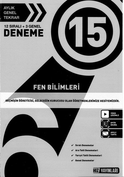 FEN BİLİMLERİ 15 DENEME ANKA Fotokopi