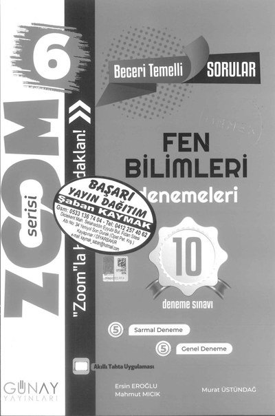 FEN BİLİMLERİ DENEME 10 DENEME SINAVI ANKA Fotokopi
