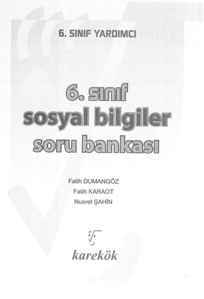 SOSYAL BİLGİLER SORU BANKASI ANKA Fotokopi