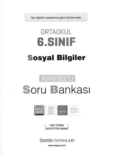 SOSYAL BİLGİLER KONU ÖZETLİ SORU BANKASI