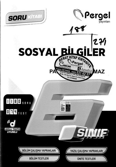 SOSYAL BİLGİLER SORU KİTABI ANKA Fotokopi