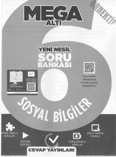 MEGA ALTI SORU BANKASI SOSYAL BİLGİLER ANKA Fotokopi