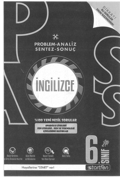 PROBLEM ANALİZ SENTEZ SONUÇ İNGİLİZCE ANKA Fotokopi