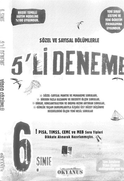 SÖZEL VE SAYISAL BÖLÜMLERLE 5'Lİ DENEME ANKA Fotokopi