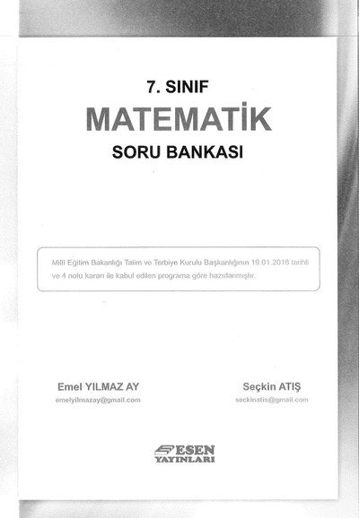 MATEMATİK SORU BANKASI ANKA Fotokopi