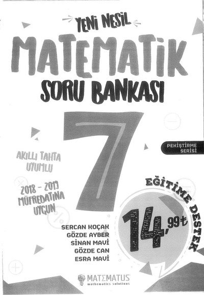 MATEMATİK SORU BANKASI ANKA Fotokopi