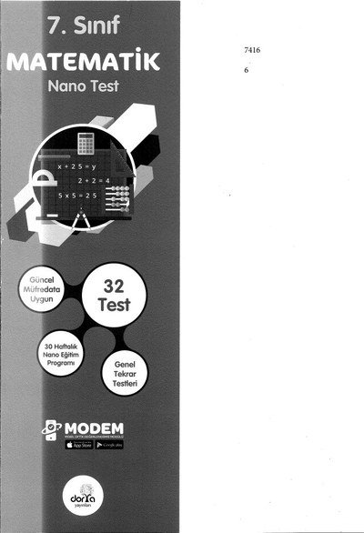 MATEMATİK NANO TEST 32 TEST ANKA Fotokopi