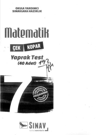 MATEMATİK YAPRAK TEST 40 ADET ANKA Fotokopi