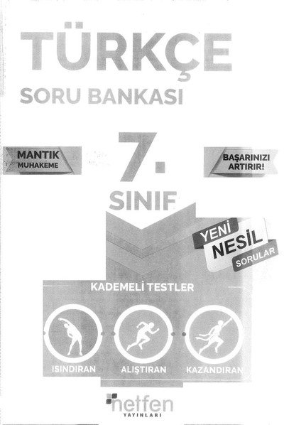 TÜRKÇE SORU BANKASI KADEMELİ TESTLER ANKA Fotokopi
