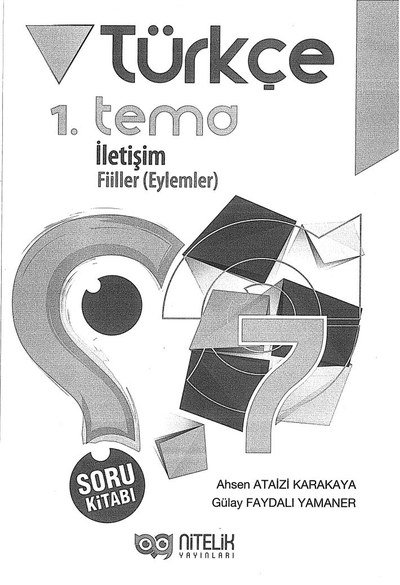 TÜRKÇE 1. TEMA İLETİŞİM FİİLLER ANKA Fotokopi