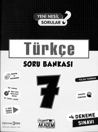 TÜRKÇE SORU BANKASI ANKA Fotokopi