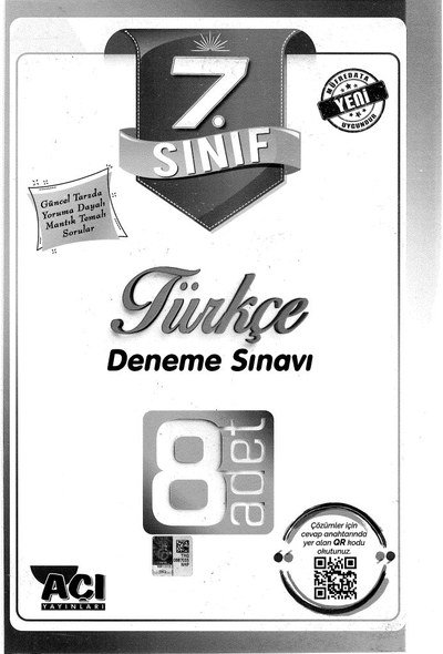 TÜRKÇE DENEME SINAVI 8 ADET ANKA Fotokopi