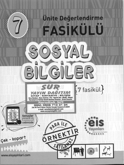 SOSYAL BİLGİLER ÜNİTE DEĞERLENDİRME FASİKÜLÜ ANKA Fotokopi