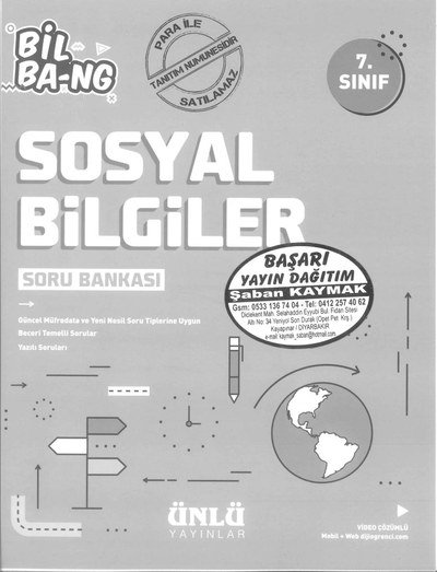 SOSYAL BİLGİLER SORU BANKASI BİL BA-NG ANKA Fotokopi