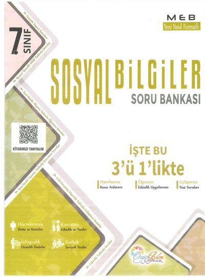 SOSYAL BİLGİLER SORU BANKASI İŞTE 3'Ü 1'LİKTE ANKA Fotokopi