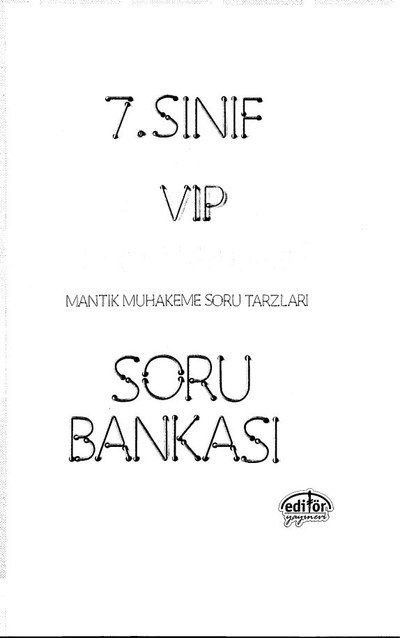 VIP SORU BANKASI FEN BİLİMLERİ