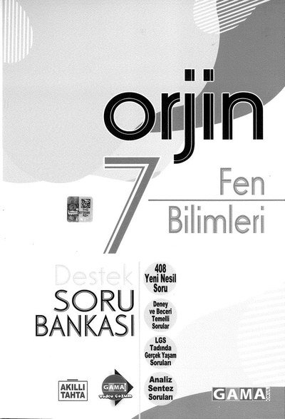 ORJİN FEN BİLİMLERİ SORU BANKASI