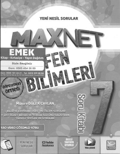 MAXNET FEN BİLİMLERİ SORU KİTABI
