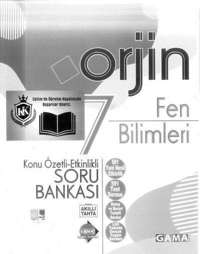 ORJİN FEN BİLİMLERİ SORU BANKASI