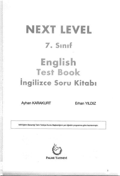 NEXT LEVEL ENGLISH TEST BOOK İNGİLİZCE SORU KİTABI ANKA Fotokopi