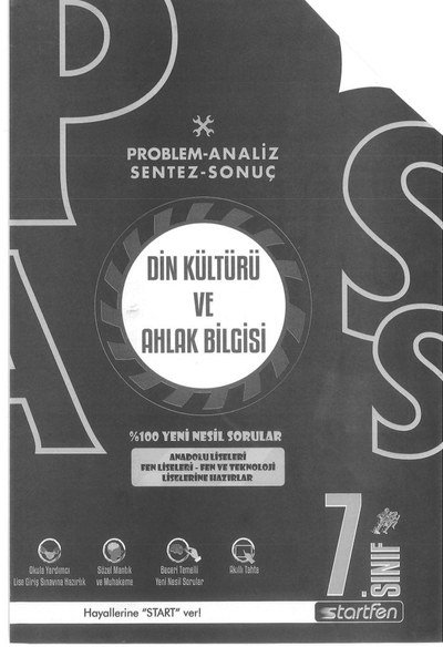 DİN KÜLTÜRÜ VE AHLAK BİLGİSİ %100 YENİ NESİL SORULAR ANKA Fotokopi