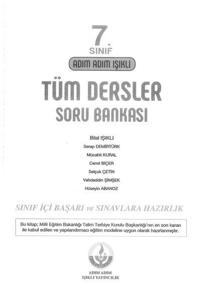 ADIM ADIM IŞIKLI TÜM DERSLER SORU BANKASI ANKA Fotokopi