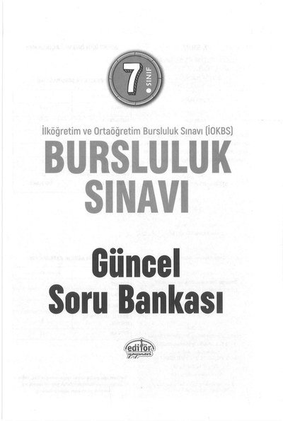 BURSLULUK SINAVI GÜNCEL SORU BANKASI ANKA Fotokopi