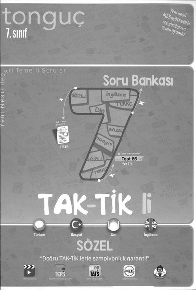 TAK-TİK'Lİ SÖZEL SORU BANKASI ANKA Fotokopi