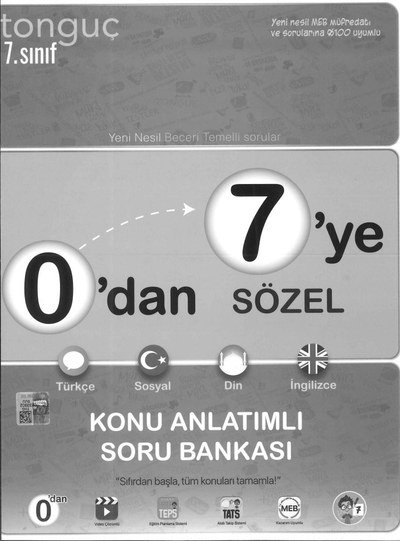 0'DAN 7'YE SÖZEL KONU ANLATIMLI SORU BANKASI ANKA Fotokopi