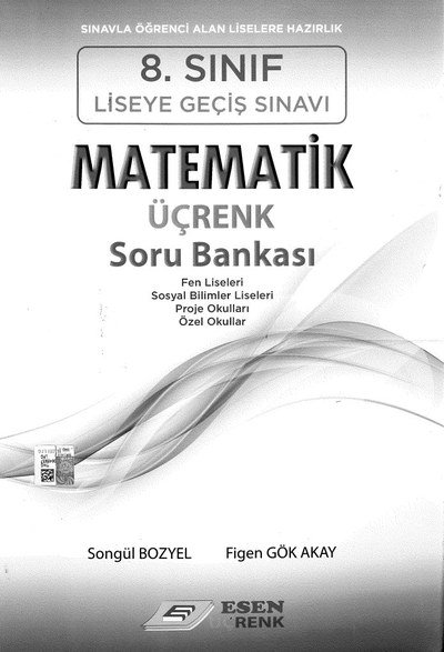 MATEMATİK ÜÇRENK SORU BANKASI ANKA Fotokopi
