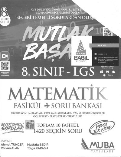 MUTLAK BAŞARI MATEMATİK FASİKÜL + SORU BANKASI ANKA Fotokopi