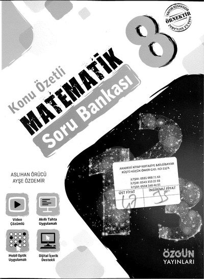 KONU ÖZETLİ MATEMATİK SORU BANKASI ANKA Fotokopi